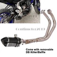 Full System Exhaust Pipe Muffler For YAMAHA MT-07 MT07 FZ-07 2014-2020 XSR700