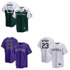 Kris Bryant Rockies stitched Jersey White / Purple / City Connect