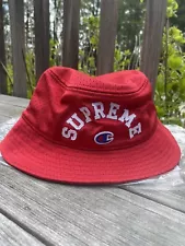 Supreme x Champion Mesh Crusher Bucket Hat L/XL Red