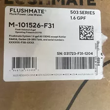 Flushmate M-101526-F31 FM III 503 Pressure Assist tank less Handle New Free Ship