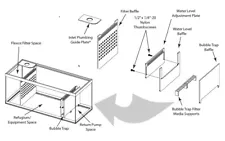 REFUGIUM KIT - 40 Gallon Breeder 4 Chamber Adjustable Sump Kit For Fleece Filter