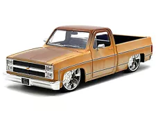 1985 Chevrolet C-10 Pickup Truck Yellow with Brown Top (Rusted) and JD3 Wheels "