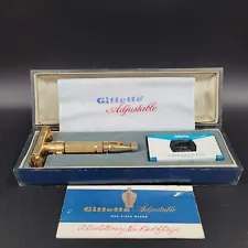 1960 Gillette Gold Adjustable 1-9 Toggle F-4 w/ Box