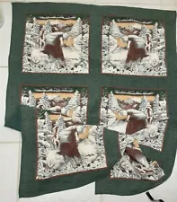 Western Horse Stallion Print Throw Quilt Cover Knee Blanket Coverlet 56"x39" VTG