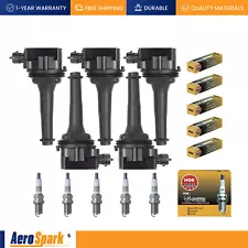 Ignition Coil & NGK Platinum Spark Plug for Volvo S60 C70 XC70 XC90 2.5L UF341