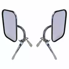 Below Eye Level Mirror Assembly Stainless Steel 73-87 Chevy GMC Pickup Van PAIR