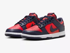 New! Mens Nike Dunk Low Shoes /Obsidian/Red - Sz 10