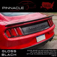 2015-2021 Mustang Roush Style Rear Spoiler PG Style Gloss Black Brand New