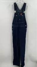 Dickies Blue Cotton Pockets Adjustable Strap Straight Leg Mens Overalls 32X32