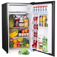 3.2 Cu.Ft Single Door Mini Fridge, Black-BR321