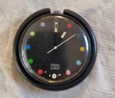 1989 Rainbow Colorful Dots Swatch Pop Watch 80s, Rare Swiss As Is No Battery