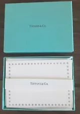 Tiffany & Co Gift Enclosure Card Set 3 cards 5 Envelopes Silver Border MINT!!