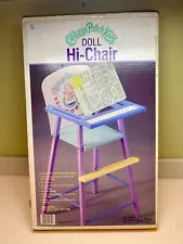 Cabbage Patch Kids High Chair For Doll 1991 Vintage Wooden New, Never opened