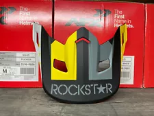 Rockstar Visor for 2014 V2 Fox Helmets Black,Grey, and Yellow 09380-018