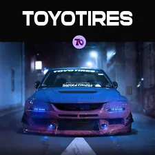 TOYOTIRES Banner Windshield Decal Car Sticker JDM Vinyl Graphic Kanji KDM