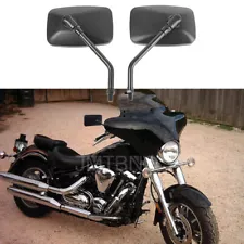 For Yamaha Road Star XV 1600 1700 Black Rectangle Motorcycle Rearview Mirrors (For: 2005 Yamaha Road Star)