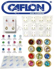 Ear Piercing Earring Studs 1 pr or 12 prs Caflon Studex Sterile Surgical Steel