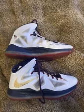 Rare Nike LeBron 10+ Sport Pack Gold Medal 2012. Size 14. Please Read.