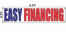 EASY FINANCING Banner Sign 2x8 for Used Car Auto Sales Lot