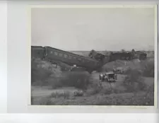 PARKER AZ ORIGINAL PHOTO TRAIN WRECK VINTAGE 7X9 INCH RAILROAD 1942