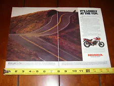 1985 HONDA 500 INTERCEPTOR ORIGINAL 2 PAGE AD