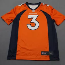 Broncos Jersey Mens Medium Orange Nike Russell Wilson Denver #3 Football NFL