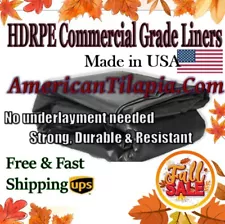 Pond liner, 1x1 12x12 14x14 15x15 16x16 18x18 20x20, Free Shipping! Fall Sale