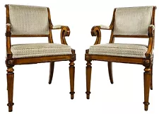 Pair of Councill Hollywood Regency Style Chairs with Velvet Fabric