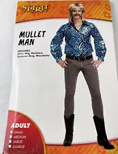 Spirit mullet man adult Halloween costume size small