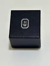 Harry Winston empty Ring Case Jewelry box Navy Used EXCELLENT CONDITION from USA