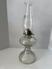 Antique Eagle Glass Oil Lamp