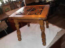 Vintage Mission Monterey Catalina Tile Top Small Accent Table 18in x 16in