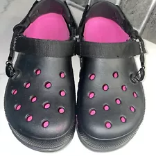 Post Malone Crocs - Black/Pink Size 11 Mens