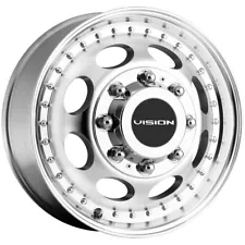 Vision 181 Hauler Dually Front 19.5x6.75 8x6.5" Machined Wheel Rim 19" Inch