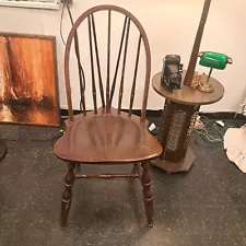 Vintage Antique Old "Nichols & Stone" Wood Wooden Chair Massachusetts USA