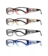 eyeBOGO Kaylee 4-Pack Stylish Reading Glasses for Women