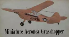 36" Aeronca Grasshopper Army Plane FF 1954 How-To build PLANS