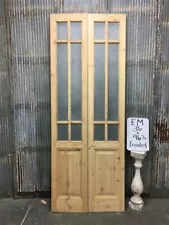 French Double Door (36x96.5) 6 Pane Frosted Glass European Styled Door EM23