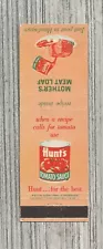 Matchbook Cover-Hunts Tomato Sauce for Mother's Meat Loaf-Recipe Inside-7418