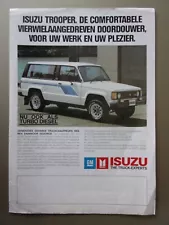 ISUZU TROOPER orig 1984 Dutch Mkt Sales Leaflet Brochure for Holland