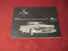 1958 Plymouth Fury Sales Brochure Booklet Catalog Old Original