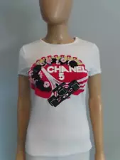 NWT Chanel 23C Race Car/Crystal/Floral Detail T-Shirt/Top Sz.36 /US 4 $4450