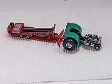 Vintage Micro Machines Tuff Trax Pull Sled Tractor Green 1990's