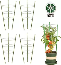 Tomato Cage for Pots 18 Inch 4 Pack Garden Plant Support Tomatoes Trellis Cages