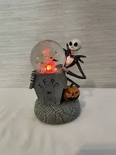 Nightmare Before Christmas snow globe Jack & Zero light up music 1993 vintage