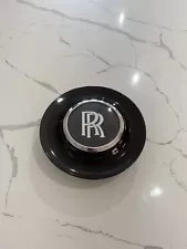 For Rolls Royce Hub Cap Center Cap Ghost Wraith Dawn Floating Bezel BLACK