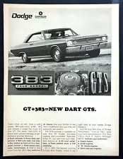 1967 Dodge Dart GTS 383 2-door Hardtop photo "Winning Formula" vintage print ad