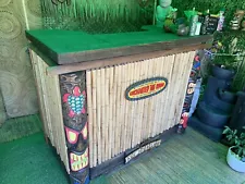 Custom Made Tiki Bar Wooden Hawaiian Islander Tropical Theme