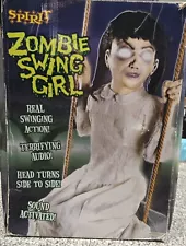 Spirit Halloween 2012 Zombie Swing Girl Animatronic Horror Prop Read