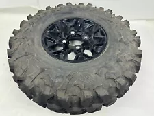 1-2022-24 CAN-AM MAVERICK X3 WHEEL TIRE 30x10x14 MAXXIS CARNIVORE USED WT404